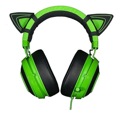 Imagen 2 de 4 de Kitty Ears Orejas Para Auriculares Razer Kraken Green