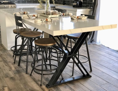 Base De Mesa Em X De Chapa ( Com 3 Travessas )