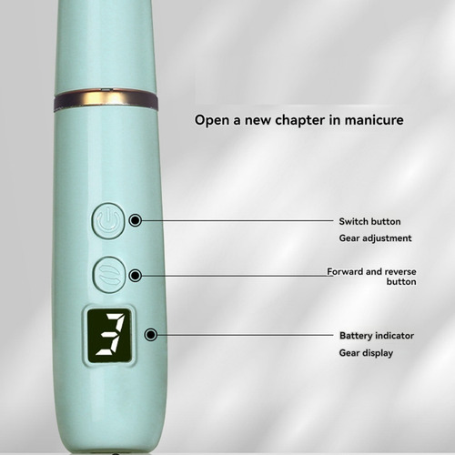 Lima De Uñas Eléctrica Portátil D2portable, Taladro De Uñas