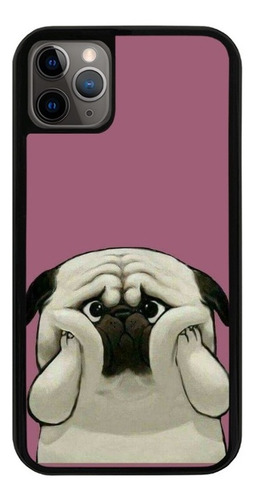 Funda Uso Rudo Tpu Para iPhone Pug Perro Patas Cachetes