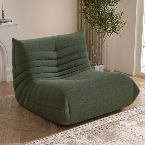 Sofa Togo Comodo Y Elegante Color Verde Fondo Antideslizant