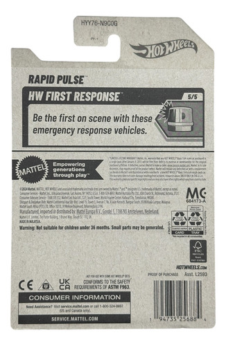 Hotwheels Rapid Pulse 818a Amarillo