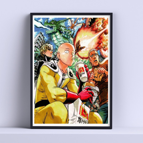 Cuadro Decorativo One Punch Man Anime Personajes 30x40cm