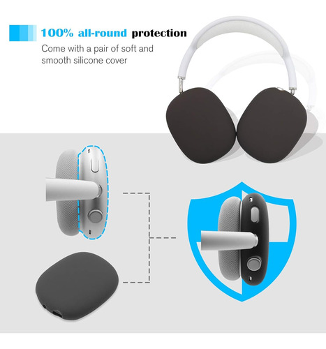 Estuche Protector Rigido Para AirPods Max Color Negro