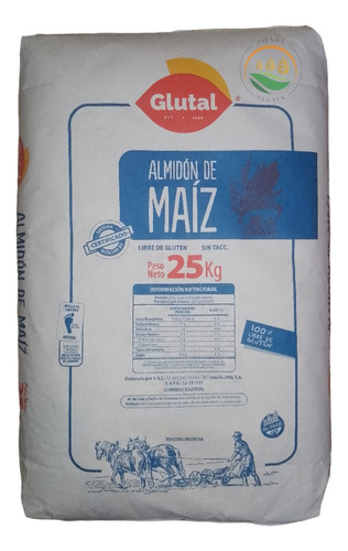 Almidón De Maíz Glutal - 25 Kgs. - Sin Tacc - Maicena 