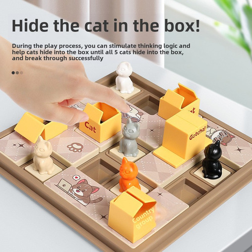 Juguete Educativo Cat Puzzle Hidden Cat Purple De 40 Niveles