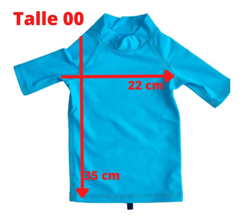 Imagen 2 de 8 de Remera Agua Protección Solar Mangas 3/4 Upf + 50 0/4 Años