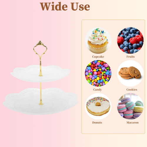 Suporte De Base Para Cupcakes, Display Redondo De 2 Camadas