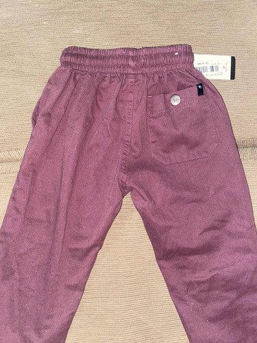 Pantalón Babucha De Gabardina Bordo Talle 4 De Rusty