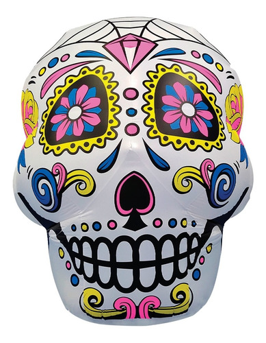 Decoración Halloween Calaverita Inflable Muertos Calavera