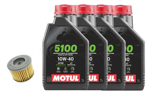 Kit Service Filtro Aceite Original Honda Motul 5100 Moto Sur