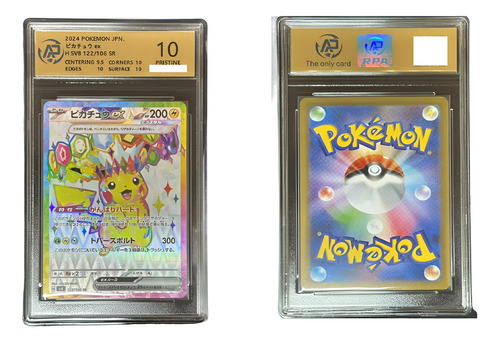 Carta Pokemon Ptcg Pikachu Ex Graduada 10 Sr-grado Belo Pikachu Ex H Sv8 122/106 Sr Jpn