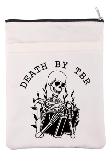 Funda De Libro Death By Tbr Leer Cubierta De Libro Lect...