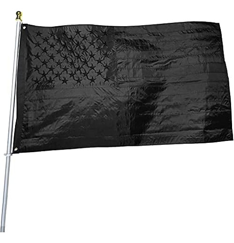 Black American Flag 5x8 Ft: Heavy Duty Us Flag Made Fro...