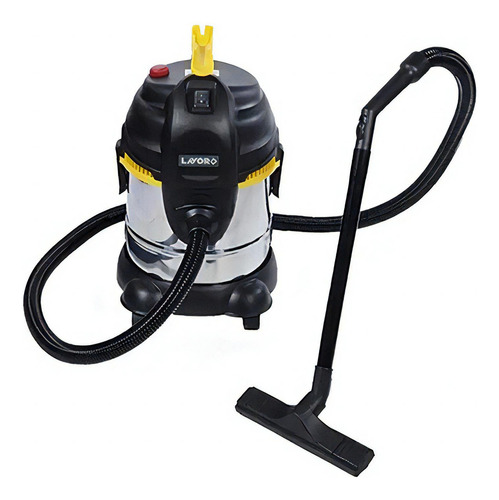 Aspiradora Sólidos Y Líquidos Doméstico Lavor Lvc 20 Xs, 20l Color Plateado/Negro/Amarillo