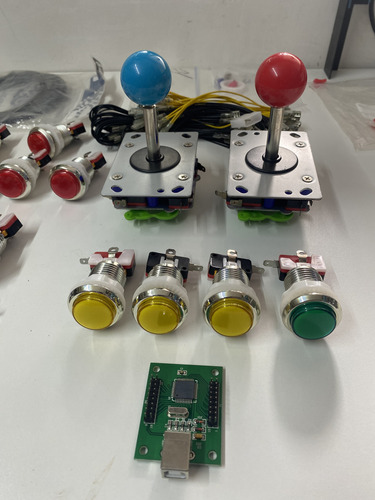 Joystick Botones Tablero Arcade 2 Jugadores