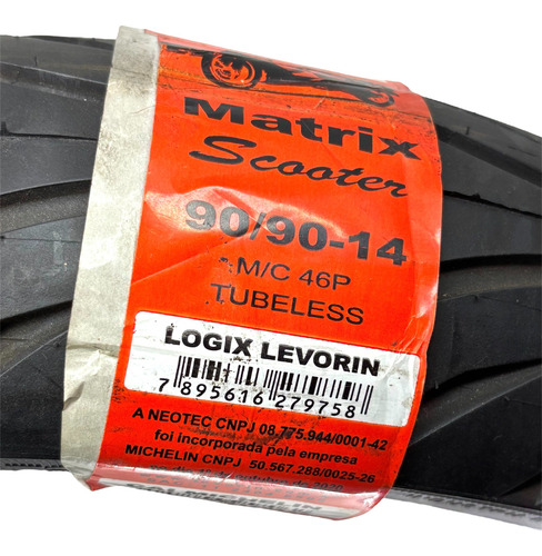 Pneu Dianteiro 90/90-14 Matrix Scooter Levorin