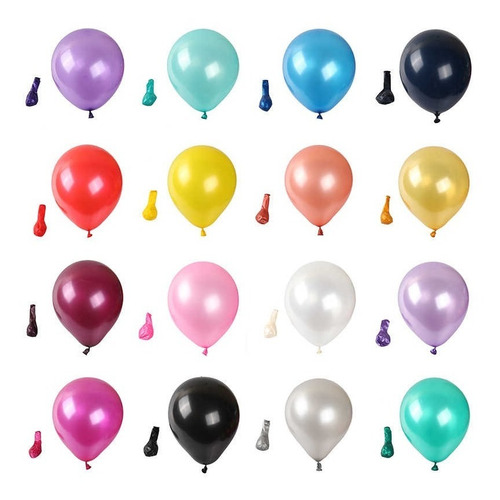 Imagen 1 de 1 de Bolsa De 25 Globos Perlados 12 Fiesta, Decoración, Cumple