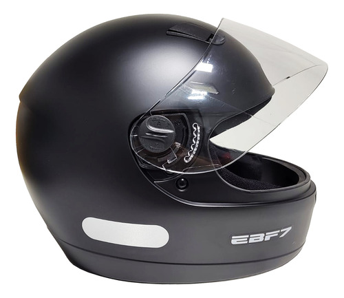 Capacete Moto Masculino Ebf 7 Solid Preto Fosco Tamanho 60