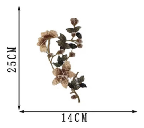 Aplique Para Ropa Flores Marrón Claro 3d