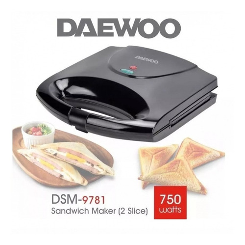 Imagen 2 de 3 de Sandwichera Eléctrica Daewoo Dsm-9781
