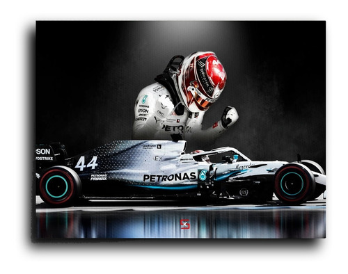 Cuadro Decorativo Canvas Auto Mercedes Formula1 Lewis100*200