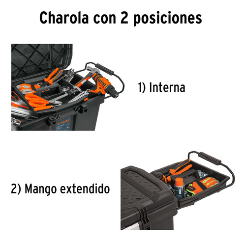 Maletin Con Ruedas Caja Para Herramientas Portatil Negra
