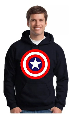 Buzo Canguro Capitan America - Hoodie Infantil