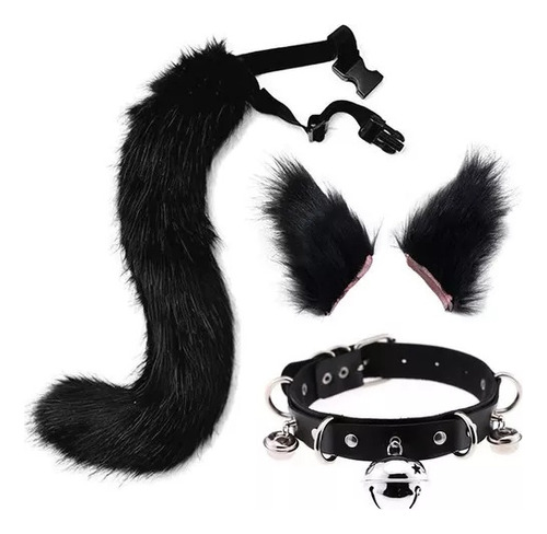 Disfraz De Zorro Lobo Con Orejas Y Cola De Gato Peludo .