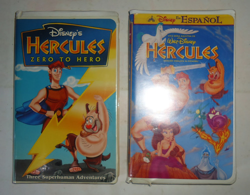 Lote 2 Peliculas Vhs Disney Hercules Originales Made In Usa