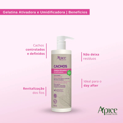 Gelatina Ativadora E Umidificadora Cachos 500ml