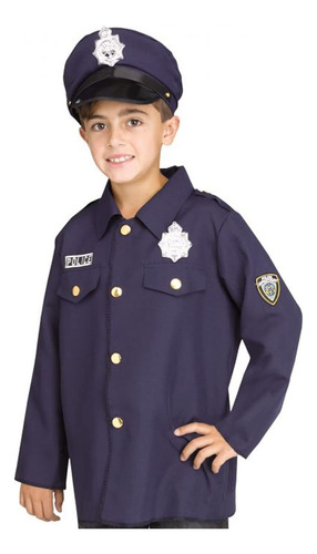 Kit De Disfraz Infantil De Policía De Fun World, Pequeño (4-