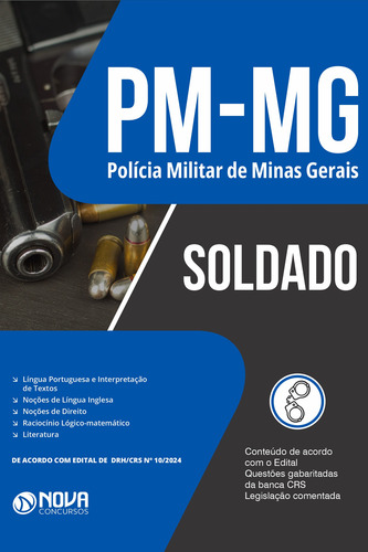 Apostila Completa Soldado Polícia Militar De Minas Gerais - Pm Mg 2024 - Editora Nova