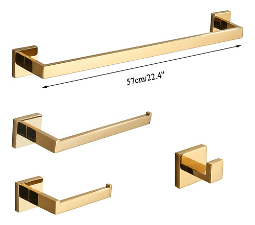 Toallas De Soporte De Toallas Cuadradas Universales Unidad 1 Dorado