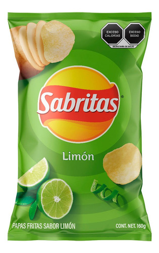 3 Pack Papas Fritas Limon Sabritas 160