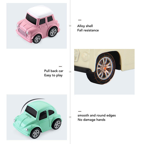 Juego De Juguetes Pull Back Alloy Vehicles, 9 Unidades, Para