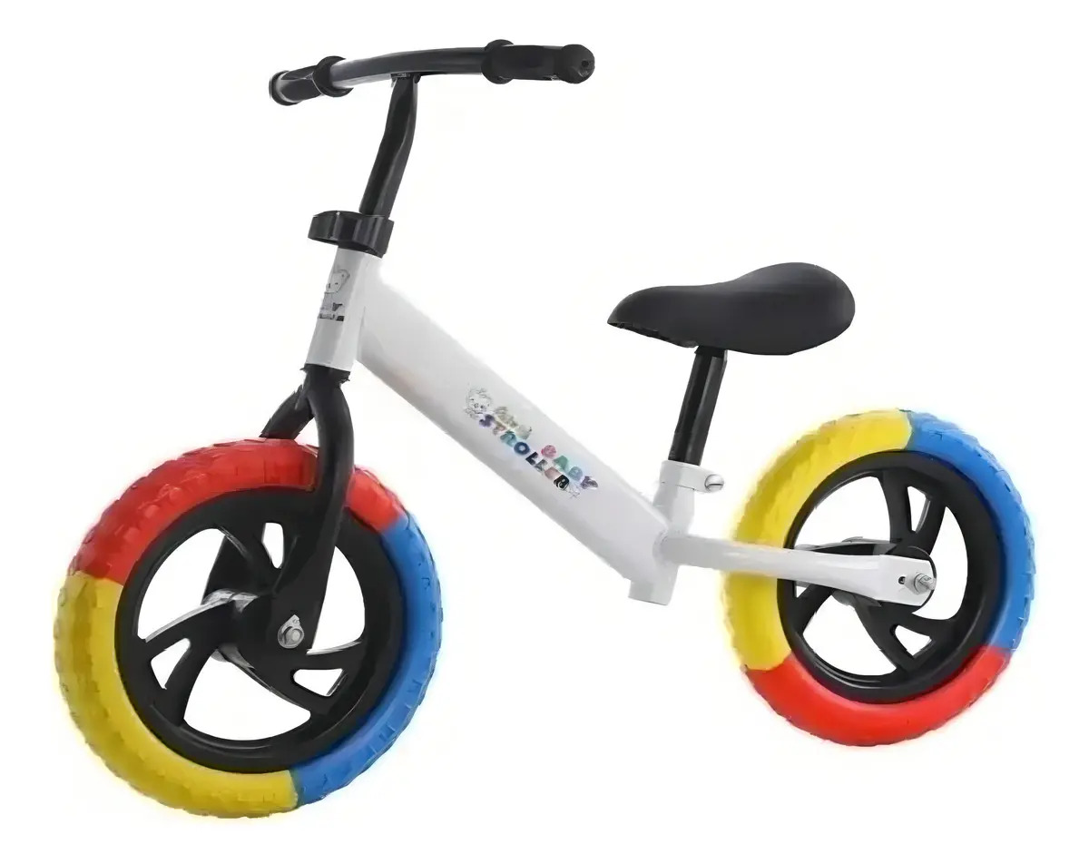 Bicicleta Equilibrio Sin Pedales De Aprendizaje Color ROSA-TRICOLOR Personaje Blanca