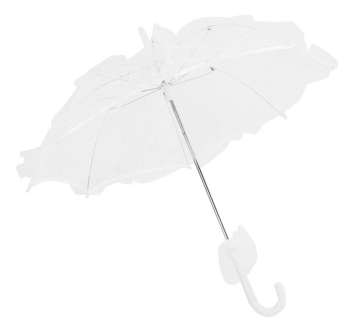 Mini Sombrilla De Encaje Blanco Para Novia, Suministros De B