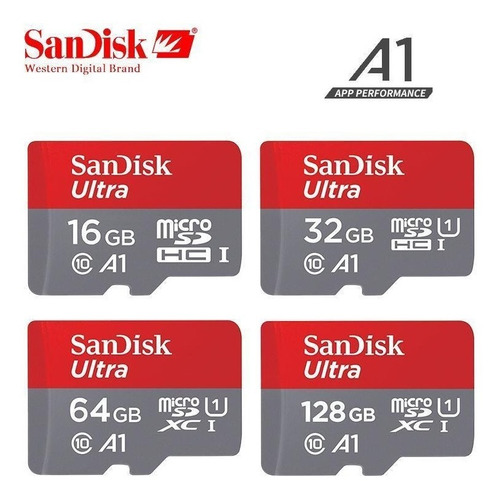 Cartao Micro Sd Sdxc Sandisk Ultra 128gb C10 A1 100mb Uhs-1