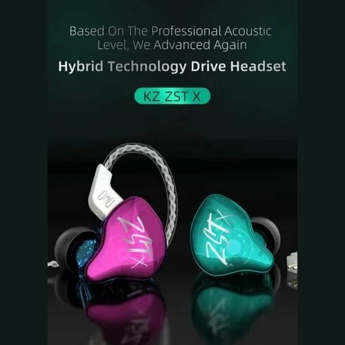 Imagen 3 de 9 de Kz Zst X Audifonos Pro Con Micro + Estuche In Ear Negro