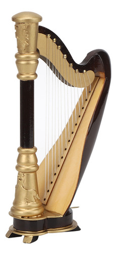 Arpa En Miniatura De 16 Cm, Modelo De Madera, Miniinstrument