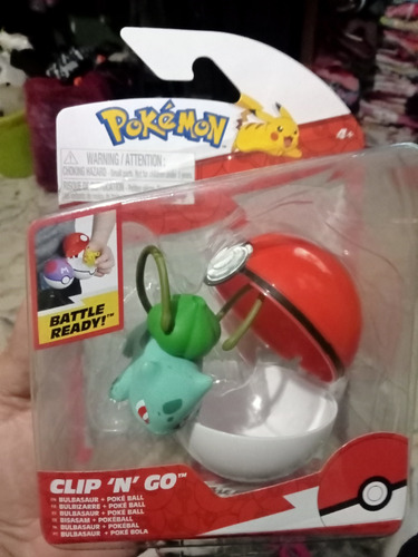 Bulbasaur 4cm Con Pokebola 7cm Pokemon Jazwares (Usado)