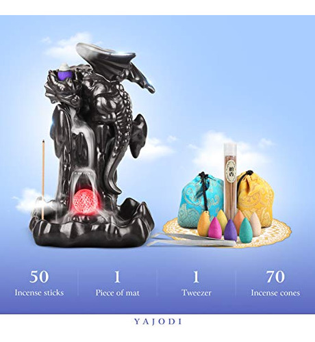 Soporte Para Incienso De Dragón Con Conos Y Varillas