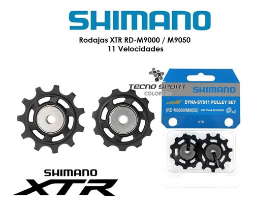 Shimano conmutación roles frase XTR 11 F para rd-m9050 rd-m9000 polea tensora una polea intermedia nuevo