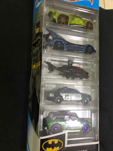 Hotwheels Set Autos Batman Colección X 5