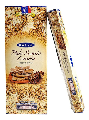 Incienso Hexagonal Palo Santo Canela Premium Línea Satya