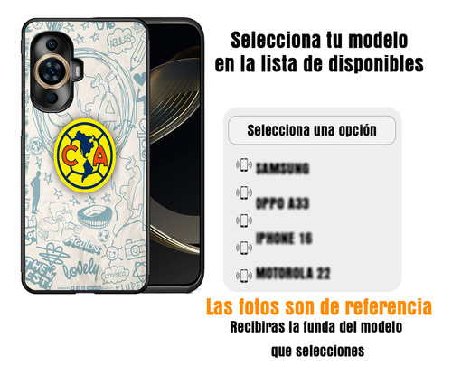 Funda + Extra Para Huawei (todos) Aguiilas Del Ameriica Nova 13