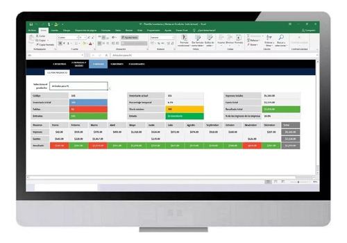 Plantilla Para Inventarios Y Ventas Con Graficos Automatica