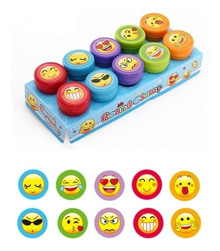 Artilugio 10 Pcs Box Round Multicolor Fun Cute Child