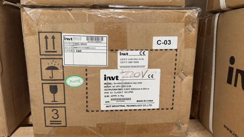 Servomotor Invt Sv-mm13-2r0f-2-1a0-3000 - 220v 2kw